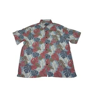 Royal Robbins Mens‎ XL Relaxed Fit Tropical Palm Leaf Camp Shirt